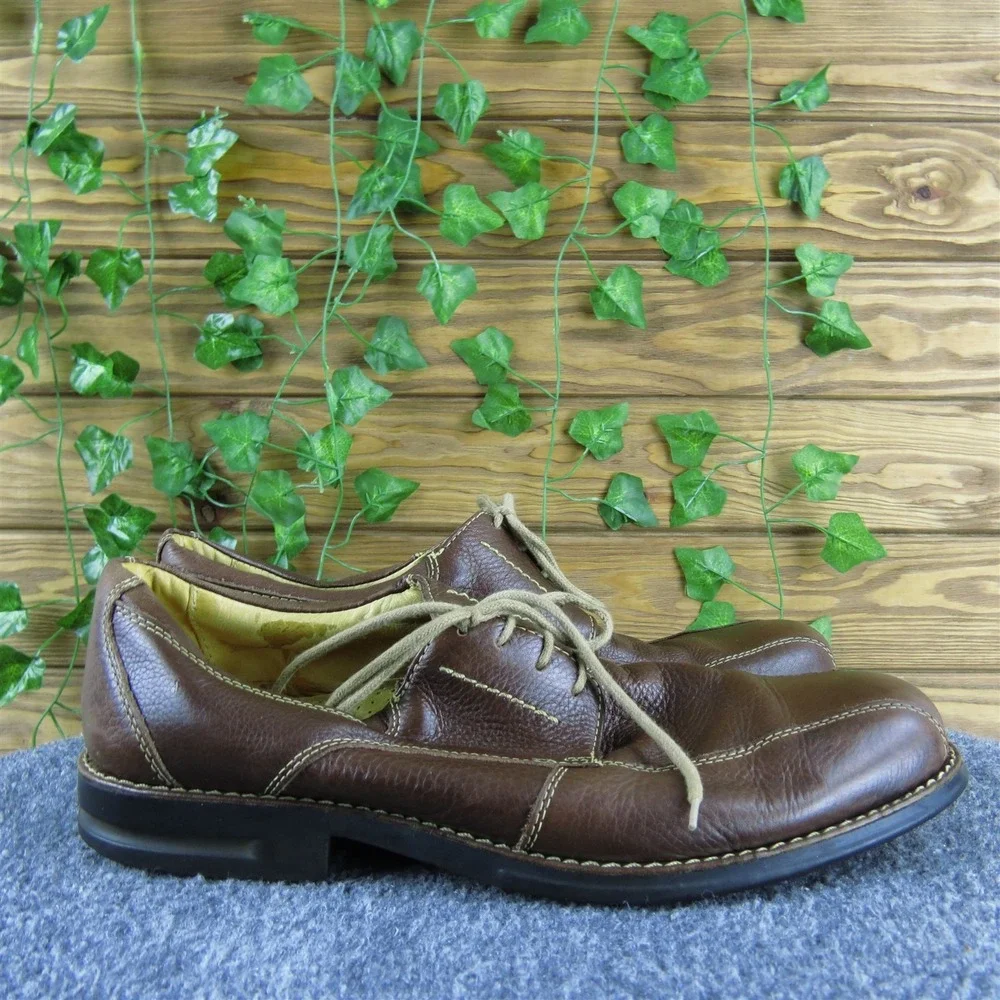 Sandro Moscoloni Men  Derby Oxfords Brown Leather Size‎ 10 Medium  Used 2025